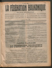 Février 1926 - La Fédération balkanique