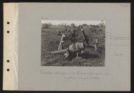 Porquéricourt. Destructions systématiques par les Allemands : machines agricoles dont les parties en bois ont été sciées