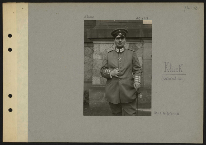 Kluck (général von) dans sa 70e année