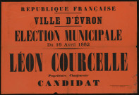 Élection Municipale : Léon Courcelle... Candidat