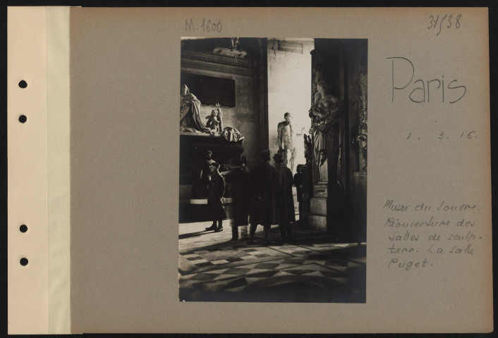 Paris. Musée du Louvre. Réouverture des salles de sculpture. La salle Puget