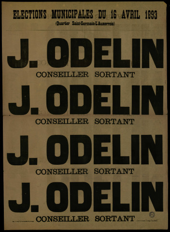 Élections Municipales : J. Odelin