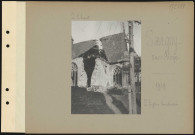 Savigny-sur-Aisne. L'église bombardée