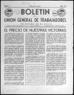 Boletín de la Unión general de trabajadores de España en exilio (1959 ; n° 171-182). Autre titre : Suite de : Boletín de la Unión general de trabajadores de España en Francia y su imperio