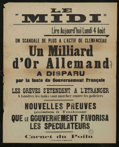 Le Midi. Lire aujourd'hui lundi 4 août