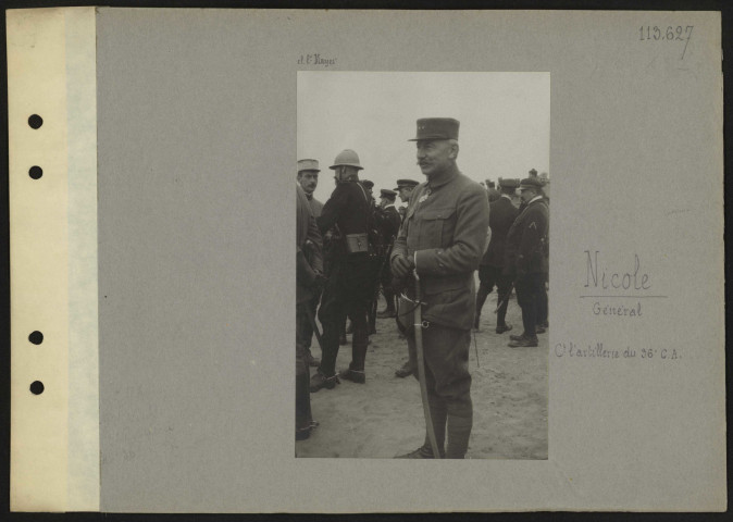 Nicole (général), commandant l'artillerie du 36e CA