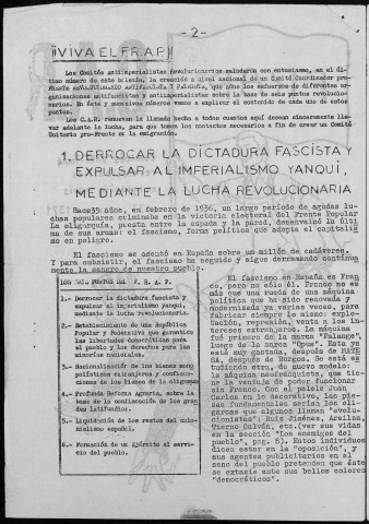 C. A. R. (1971 ; n° 31 ; 33-36). Sous-Titre : Comités antiimperialistas revolucionarios. Emigración. Autre titre : Suite de : Comites antiimperialistas revolucionarios [Texte ronéotypé] : C.A.R.. Emigración. - Paris : Comités antiimperialistas revolucionarios, 1968 - 1969