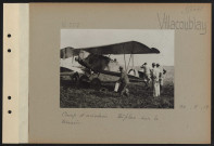 Villacoublay. Camp d'aviation. Biplan sur le terrain