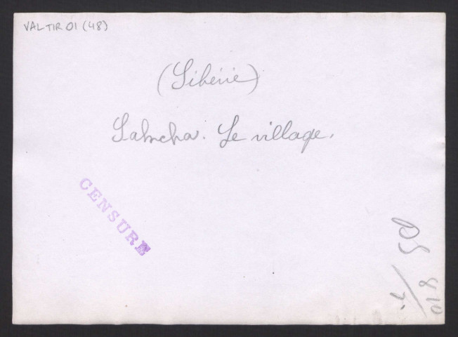 Sibérie. Iakcha. Le village [Ici on ne se nourrit plus que de poisson et de lait]