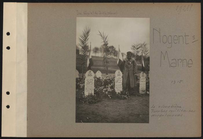 Nogent-sur-Marne. Le cimetière. Tombes militaires musulmanes