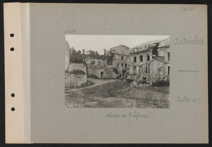 Autrêches. Abords de l'église