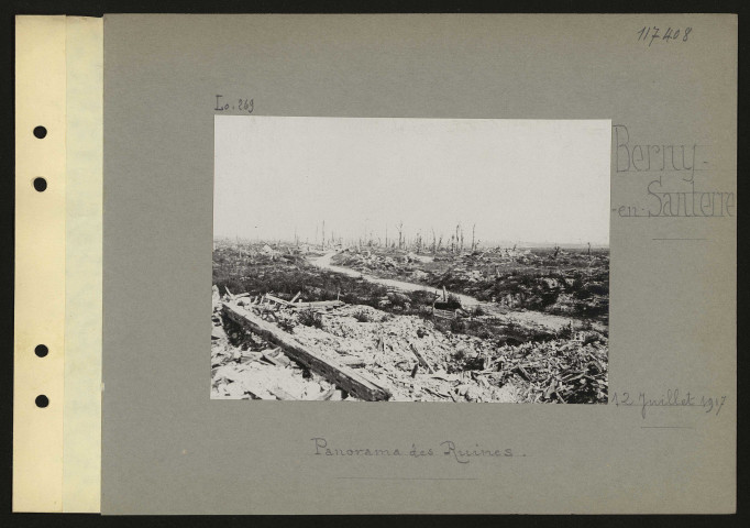 Berny-en-Santerre. Panorama des ruines