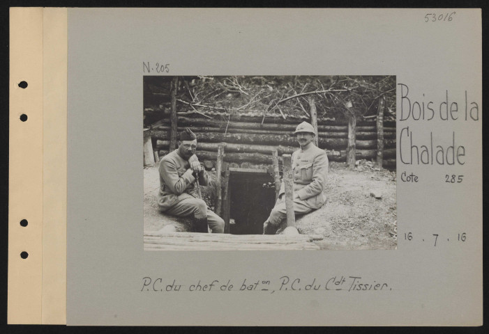 Bois de La Chalade, Cote 285. PC du chef de bataillon, PC du commandant Tissier