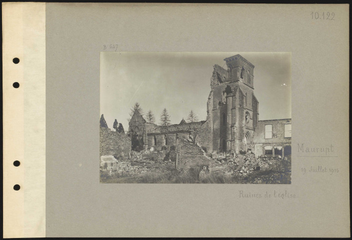 Maurupt-le-Montois. Ruines de l'église