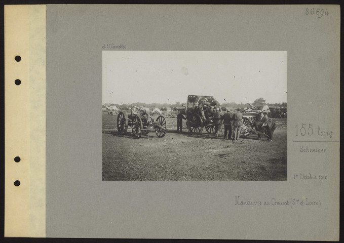 Creusot (Seine et Loire). 155 long. Schneider. Manœuvre