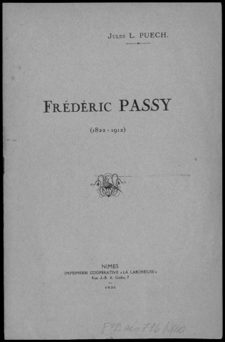 Frédéric Passy, 1822-1912