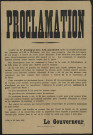 Proclamation : A partir du 1er jusqu'au 14 juillet inclus la population française des communes de Lille et Hellemmes doit être, sans exception, chez elle de 6 heures du soir jusqu'à 5 heures du matin ...