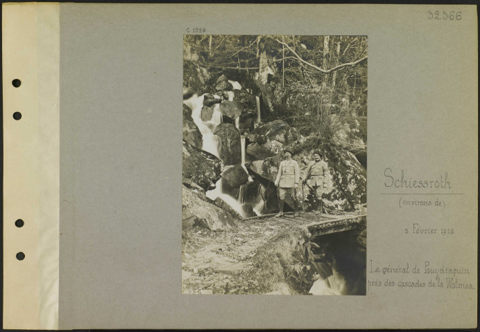 Schiessroth (Environs de). Le général de Pouydraguin près des cascades de la Wolmsa