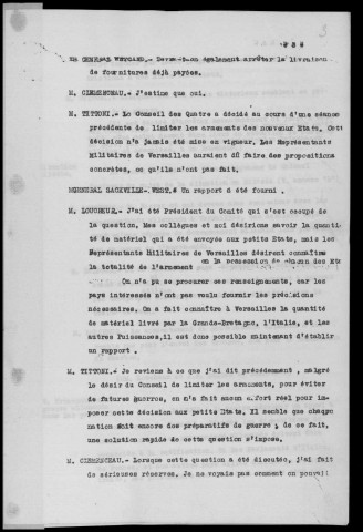 Réunion du 23 août 1919 à 15h30. Sous-Titre : Conférences de la paix