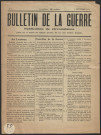 Bulletin de la guerre (1914 : n° 1), Sous-Titre : Publication de circonstance