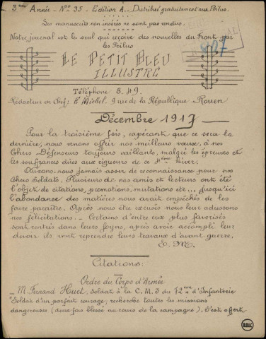 Le petit bleu : N° 35