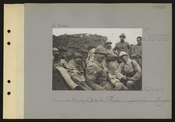 Somme. Un coin du champ de bataille : positions conquises par nos troupes