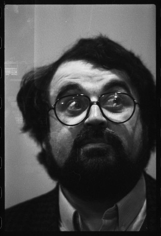 Jean-Michel Boullier de la SGEN-CFDT. Les Loubavitch rue Lamartine. Manifestation des instituteurs devant l'inspection académique à Bobigny pour le retrait du projet « Maître-Directeur »