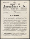 Année 1937. Bulletin de l'Union des blessés de la face "Les Gueules cassées"
