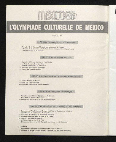 Nouvelles du Mexique - 1969