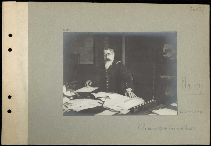 Nancy. Monsieur Mirman, préfet de Meurthe-et-Moselle
