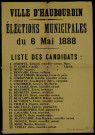 Élections Municipales : Liste des candidats