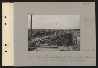 Libermont (près). Route d'Ercheu ; pont construit par les compagnies 6/14 et 6/64 du 9e génie sur le canal du nord ; passage de troupes