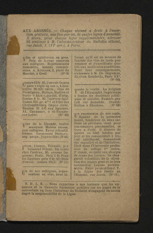 Mai 1914 - Bulletin officiel de la Ligue des Droits de l'Homme