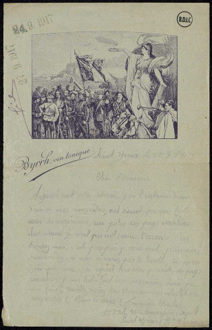 Lettres adressées à l'oeuvre "Mon soldat" : 1917