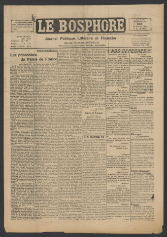 Février 1921 - Le Bosphore