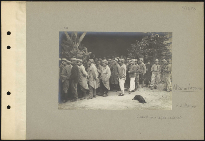 Villers-en-Argonne. Concert pour la fête nationale