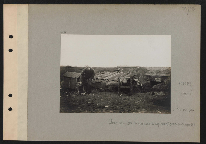 Limey (près de). Chien de première ligne près du poste du capitaine (ligne de résistance B)