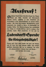 Ludendorff-Spende für Kriegsbeschädigte !