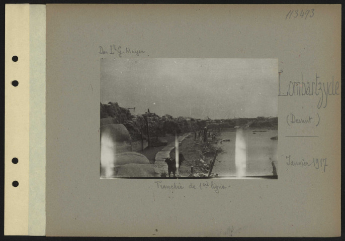Lombartzyde (devant). Tranchée de première ligne