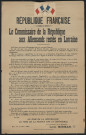 Le commissaire de la République aux Allemands restés en Lorraine