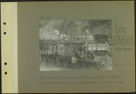 Lac d'Alfeld (Près Sewen). Construction de la route d'Alfeld au Ballon d'Alsace. Extraction de pierre, chargement d'un tombereau