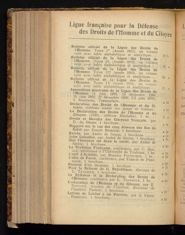 Mai 1905 - Bulletin officiel de la Ligue des Droits de l'Homme