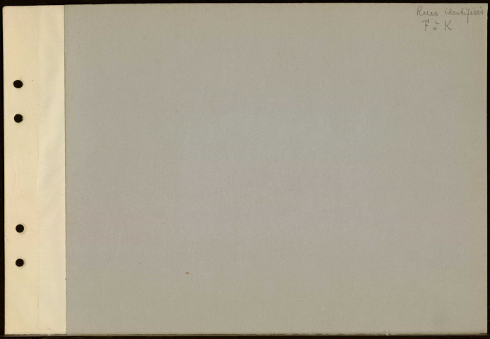 Intercalaire "Rues identifiées F à K"