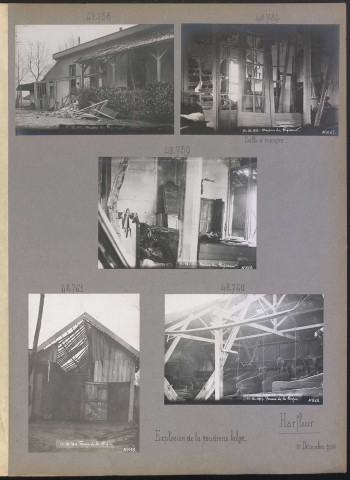 Harfleur. Explosion de la poudrerie belge