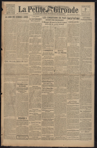 Décembre 1918 - La petite Gironde