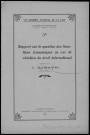 Congrès national de la paix. Clermont-Ferrand. 1911. Rapport sur la question des sanctions économiques en cas de violation du droit international