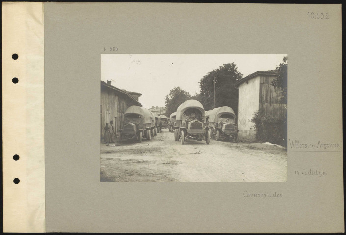 Villers-en-Argonne. Camions-autos