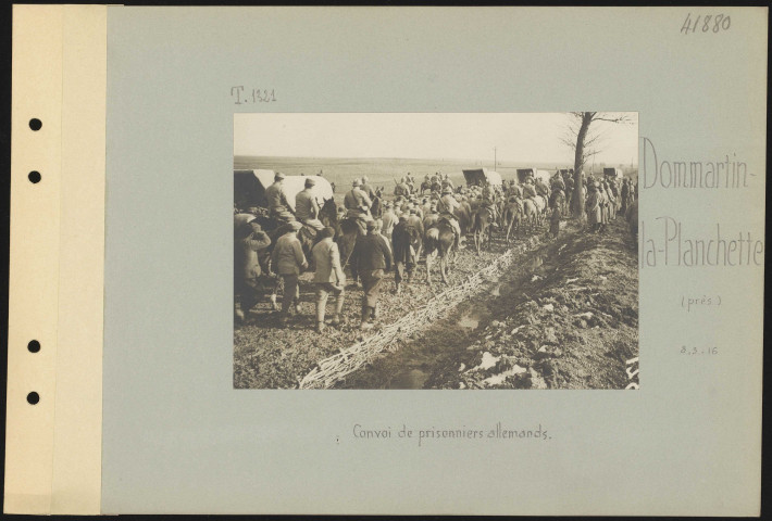 Dommartin-la-Planchette (près). Convoi de prisonniers allemands