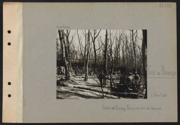 Forêt de Bezange. Secteur de Ranzey. Fortin n ° 2, abri des hommes