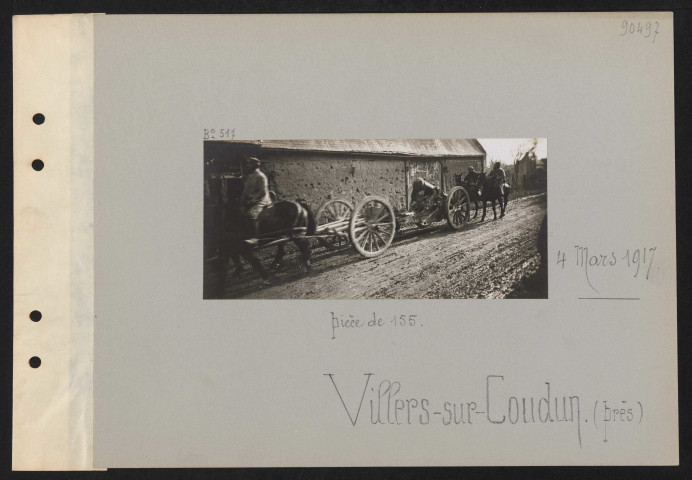 Villiers-sur-Coudun (près). Pièce de 155